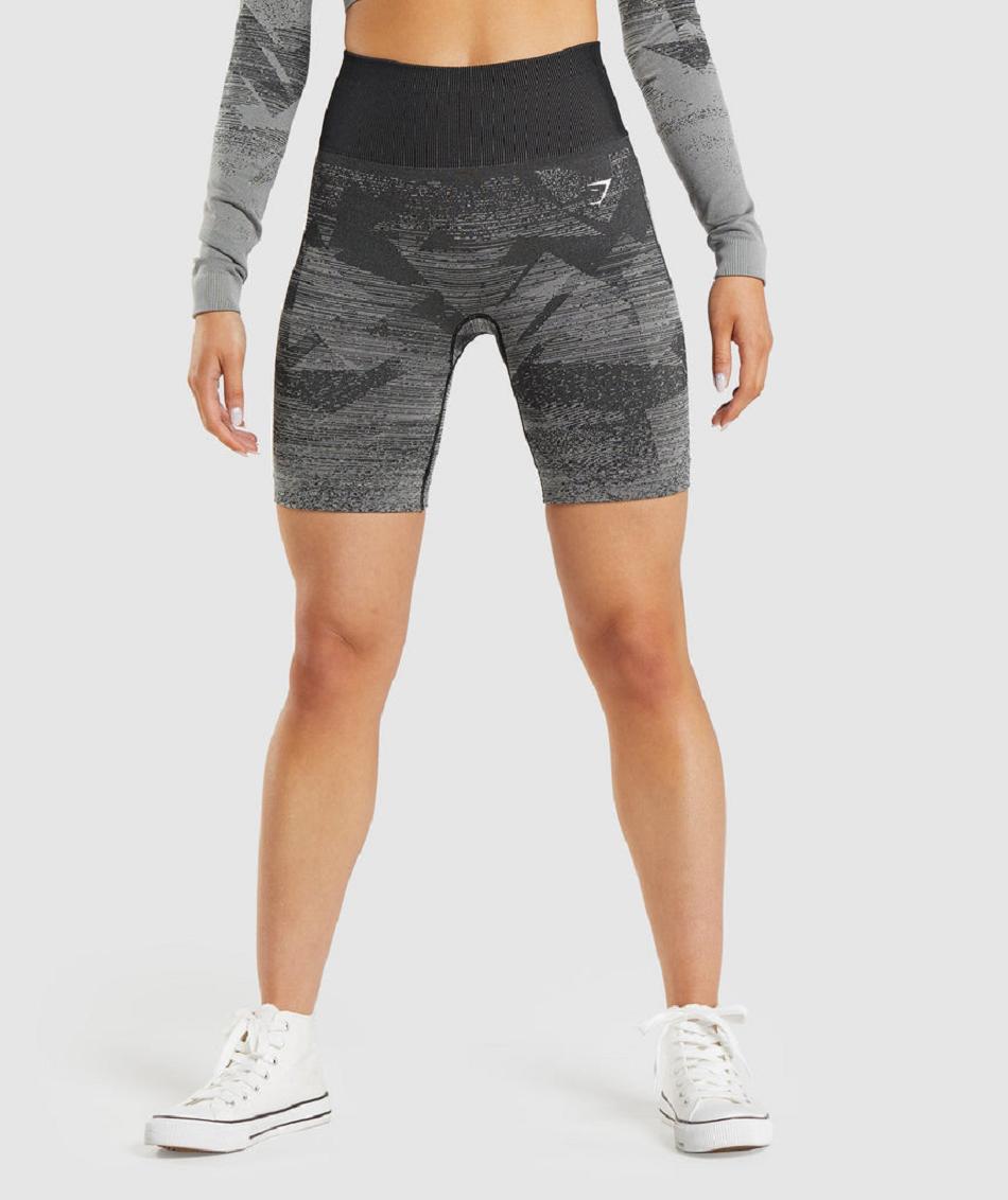 Gymshark Adapt Ombre Seamless Ženske Kratke Hlače Crne | HR 3805VRW